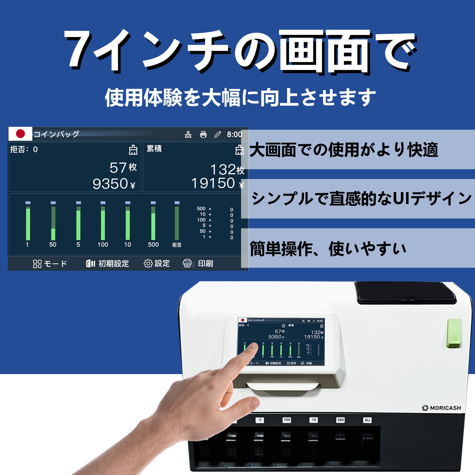 MORICASH C-600 硬貨選別計数機